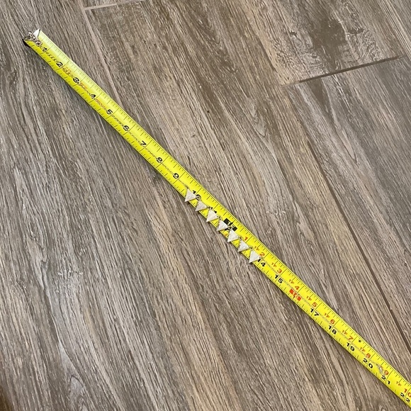 Silver Textured Stamped Necklace - Picture 5 of 5